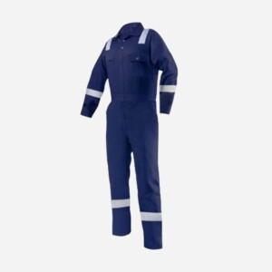 Cotton Coverall With Hi-Vis Silver Reflective Tapes