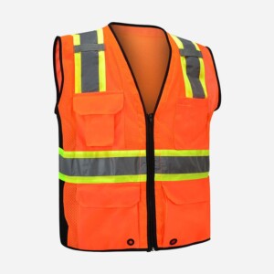 Heavy Duty Mesh Safety Vest With Zipper